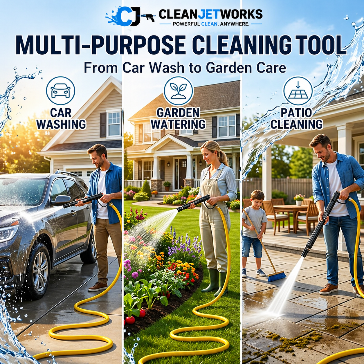 CleanJet™ High-Pressure Water Gun – Powerful, Portable Cleaning Anywhere