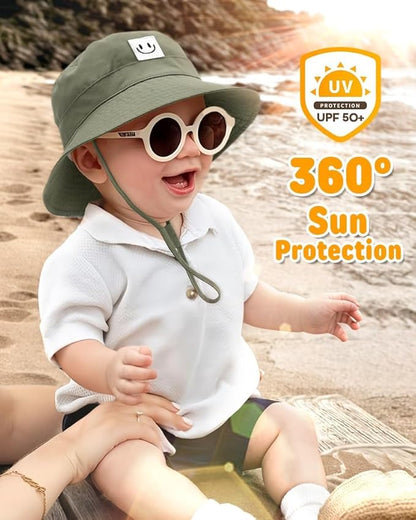 Baby Sun Hat Smile Face Toddler Boys Girls Bucket Hat