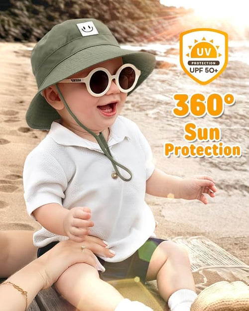 Baby Sun Hat Smile Face Toddler Boys Girls Bucket Hat