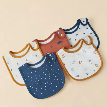 5-Pack Cotton Baby Bibs